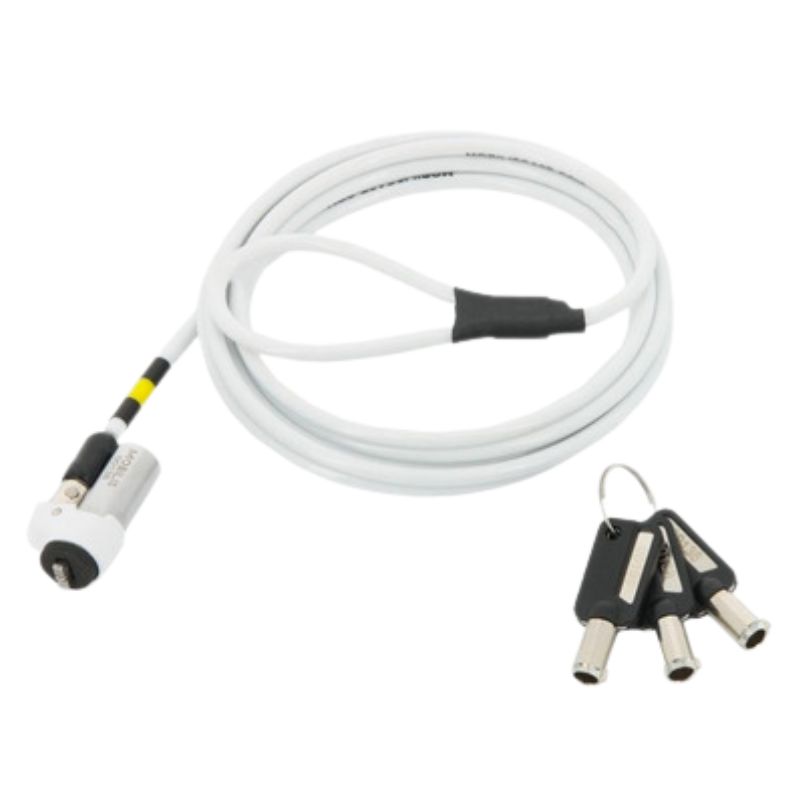 Câble de sécurité Mobilis Rotating Security Lock Key 001329 - Slim - 1.8 m avec 2 clés — Accessoire · Smarty Paris 18e